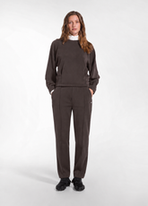 STRAIGHT-LEG MODAL TROUSERS - BROWN - COCOA BROWN | DEHA