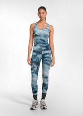 LEGGINGS IN MICROFIBRA CON STAMPA ALLOVER OTHER - CLOUDY BLUE | DEHA