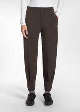 PANTALONI JOGGER IN MODAL MARRONE - COCOA BROWN | DEHA