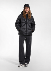 PIUMINO CORTO IN VERA PIUMA NERO - BLACK | DEHA
