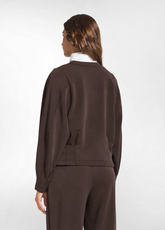 MODAL-SWEATSHIRT MIT RUNDHALSAUSSCHNITT VON DEHA - - COCOA BROWN | DEHA