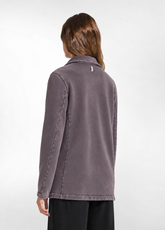 BLAZER AUS BIO-BAUMWOLLE IN MARMOR-OPTIK - BRAUN - COCOA BROWN | DEHA