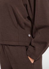 MODAL-SWEATSHIRT MIT RUNDHALSAUSSCHNITT VON DEHA - - COCOA BROWN | DEHA