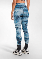 LEGGINGS IN MICROFIBRA CON STAMPA ALLOVER OTHER - CLOUDY BLUE | DEHA