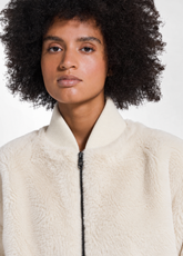 BOMBER IN ECOPELLICCIA BIANCO - SOFT IVORY | DEHA