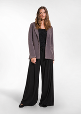 BLAZER AUS BIO-BAUMWOLLE IN MARMOR-OPTIK - BRAUN - COCOA BROWN | DEHA