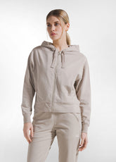 TUTA FELPA E JOGGER IN TESSUTO STRETCH BEIGE - | DEHA