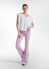 SET T-SHIRT LOOSE FIT BIANCA E PANTALONI JAZZ EFFETTO FADE ROSA - Active Sets | DEHA