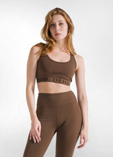 RACERBACK-TOP AUS STRETCH-JERSEY - BRAUN - COFFEE BROWN | DEHA