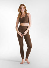 RACERBACK-TOP AUS STRETCH-JERSEY - BRAUN - COFFEE BROWN | DEHA
