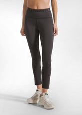 BRAUNES PALAZZO-TOP UND HOSE AUS STRETCH-JERSEY - | DEHA