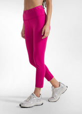 LEGGINGS IN JERSEY STRETCH CON LOGO ROSA - FUCHSIA PINK | DEHA