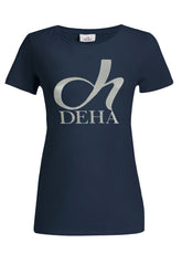 STRETCH-T-SHIRT MIT AUFDRUCK - BLAU - T-shirts - Outlet | DEHA