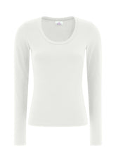 T-SHIRT STRETCH MANICA LUNGA BIANCO - MILK WHITE | DEHA