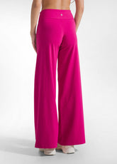 FUCHSIA STRETCH JERSEY TOP AND WIDE-LEG TROUSERS SET - | DEHA