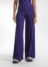 PANTALONI A GAMBA LARGA IN JERSEY STRETCH VIOLA - DEEP PURPLE | DEHA