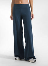 PANTALONI A GAMBA LARGA IN JERSEY STRETCH BLU - NIGHT BLUE | DEHA