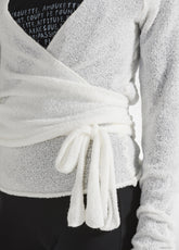 CARDIGAN INCROCIATO IN BOUCLE' BIANCO - RESTART WITH YOGA | DEHA