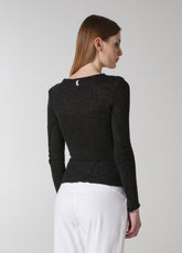 MAGLIA BOUCLE' NERO - BLACK | DEHA