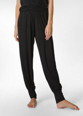 PANTALONE ODALISCA IN VISCOSA NERO - BLACK | DEHA