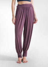 HAREM VISCOSE PANTS - PURPLE - PLUM VIOLET | DEHA