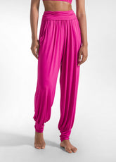 PANTALONI HAREM IN VISCOSA FUCSIA - FUCHSIA PINK | DEHA