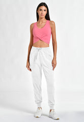PANTALONE JOGGER IN JERSEY BIANCO - Outlet | DEHA