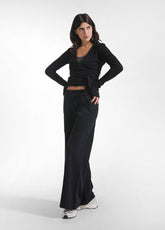 CARDIGAN INCROCIATO IN BOUCLE' NERO - BLACK | DEHA