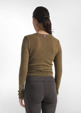 CARDIGAN INCROCIATO IN BOUCLE' MARRONE - KAKI BROWN | DEHA