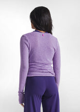 CARDIGAN INCROCIATO IN BOUCLE' VIOLA - BRIGHT VIOLET | DEHA