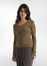 BROWN BOUCLE' SWEATER - Dance sets | DEHA