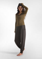 MAGLIA BOUCLE' MARRONE - KAKI BROWN | DEHA