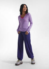 MAGLIA BOUCLE' VIOLA - BRIGHT VIOLET | DEHA