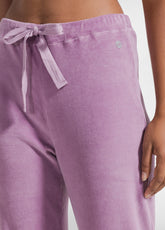 PANTALONI IN CINIGLIA A GAMBA MORBIDA LILLA - DUSTY LILAC | DEHA