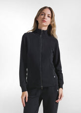 FELPA IN COTONE STRETCH CON ZIP NERO - BLACK Addiction | DEHA