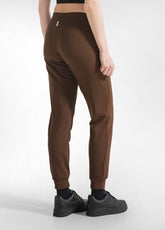 PANTALONE JOGGER CON POLSINO MARRONE - COFFEE BROWN | DEHA