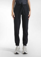 PANTALONI IN COTONE STRETCH CON FONDO A COSTINE NE - BLACK | DEHA