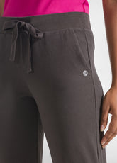 PANTALONI IN COTONE STRETCH CON FONDO A COSTINE MARRONE - MOKA BROWN | DEHA