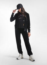 PRINTED COTTON JERSEY SHORT-SLEEVE T-SHIRT - BLACK - BLACK | DEHA