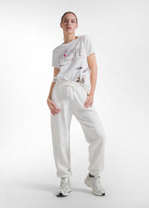 T-SHIRT A MANICA CORTA IN JERSEY DI COTONE STAMPAT - MILK WHITE | DEHA