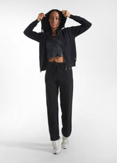 PANTALONI IN FELPA STRETCH DI COTONE CON VITA ELAS - BLACK | DEHA