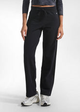 PANTALONI IN FELPA STRETCH DI COTONE CON VITA ELAS - BLACK | DEHA