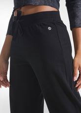 PANTALONI IN FELPA STRETCH DI COTONE CON VITA ELAS - BLACK | DEHA