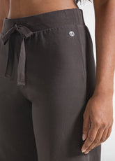 PANTALONI IN FELPA STRETCH DI COTONE CON VITA ELASTICA MARRONE - MOKA BROWN | DEHA