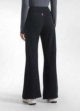 PANTALONI A GAMBA MORBIDA IN FELPINA STRETCH ORGANICA NERO - BLACK | DEHA