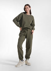 WEICHER BAUMWOLL-TRAININGSANZUG MIT GRÜNEM PRINT - Aktive Sets & Trainingsanzüge | DEHA