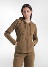 TUTA IN FELPA STRETCH DI COTONE MARRONE - | DEHA