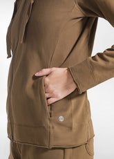 TUTA IN FELPA STRETCH DI COTONE MARRONE - | DEHA