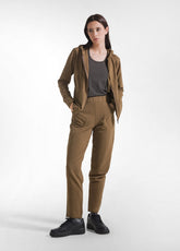 TUTA IN FELPA STRETCH DI COTONE MARRONE - | DEHA