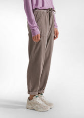 PANTALONI IN VELLUTO CON VITA IN FELPINA STRETCH G - TAUPE | DEHA